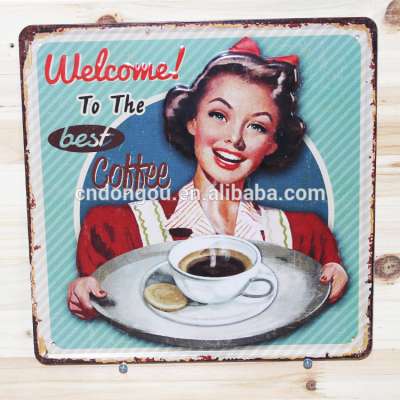 factory price economical custom aluminium embossed metal sign tin plate